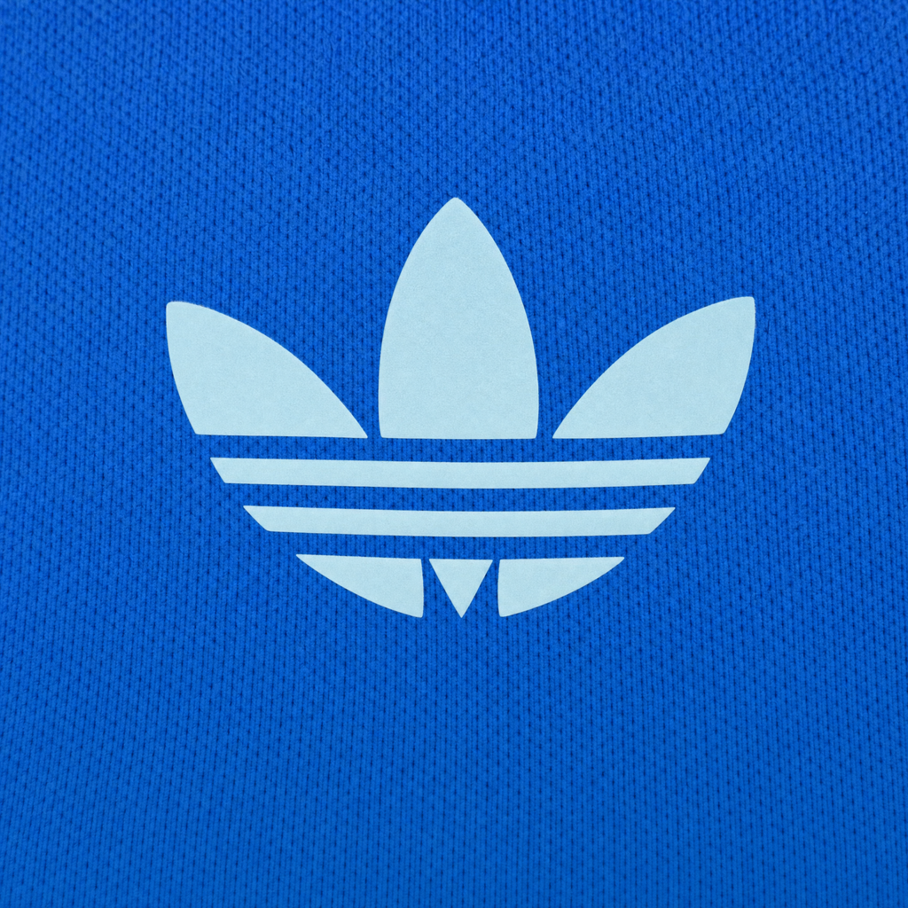 Club America 2026/27 110th Anniversary Blue short sleeve jersey - trefoil manufacturer logo close-up
