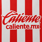 Chivas Guadalajara 2026/27 Home Kids Kit - red Caliente front sponsor detail