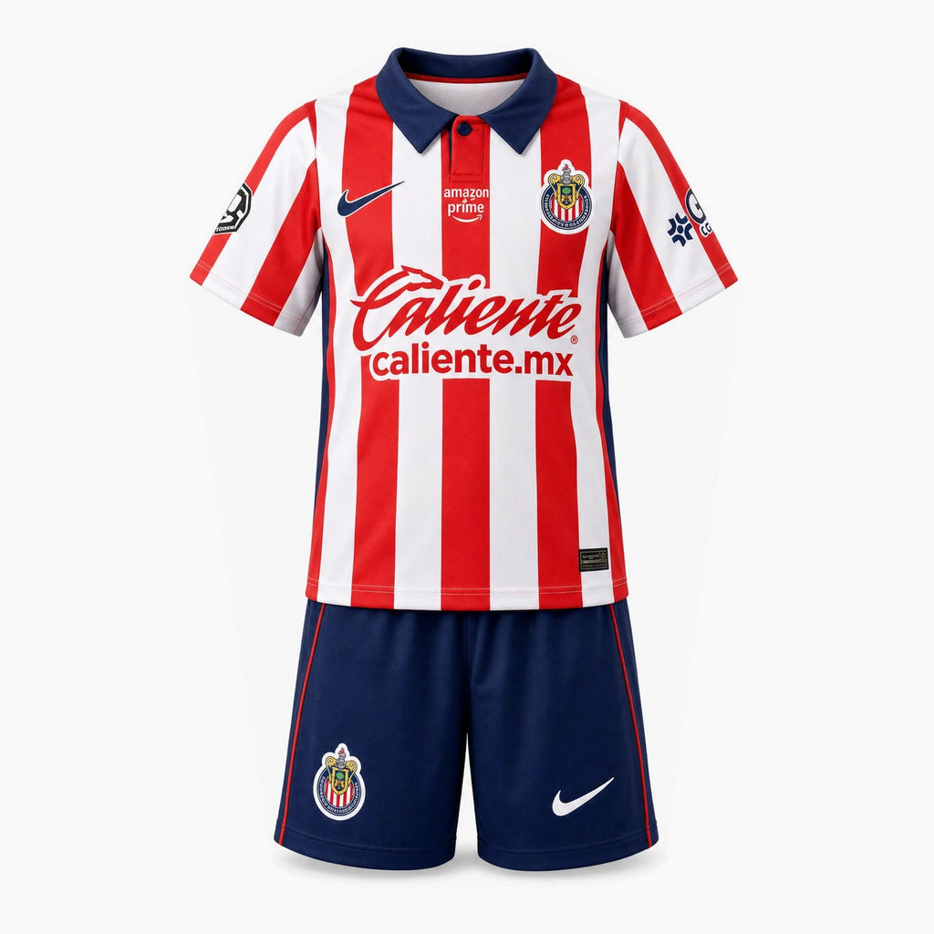 Chivas Guadalajara 2026/27 Home Kids Kit — Front view