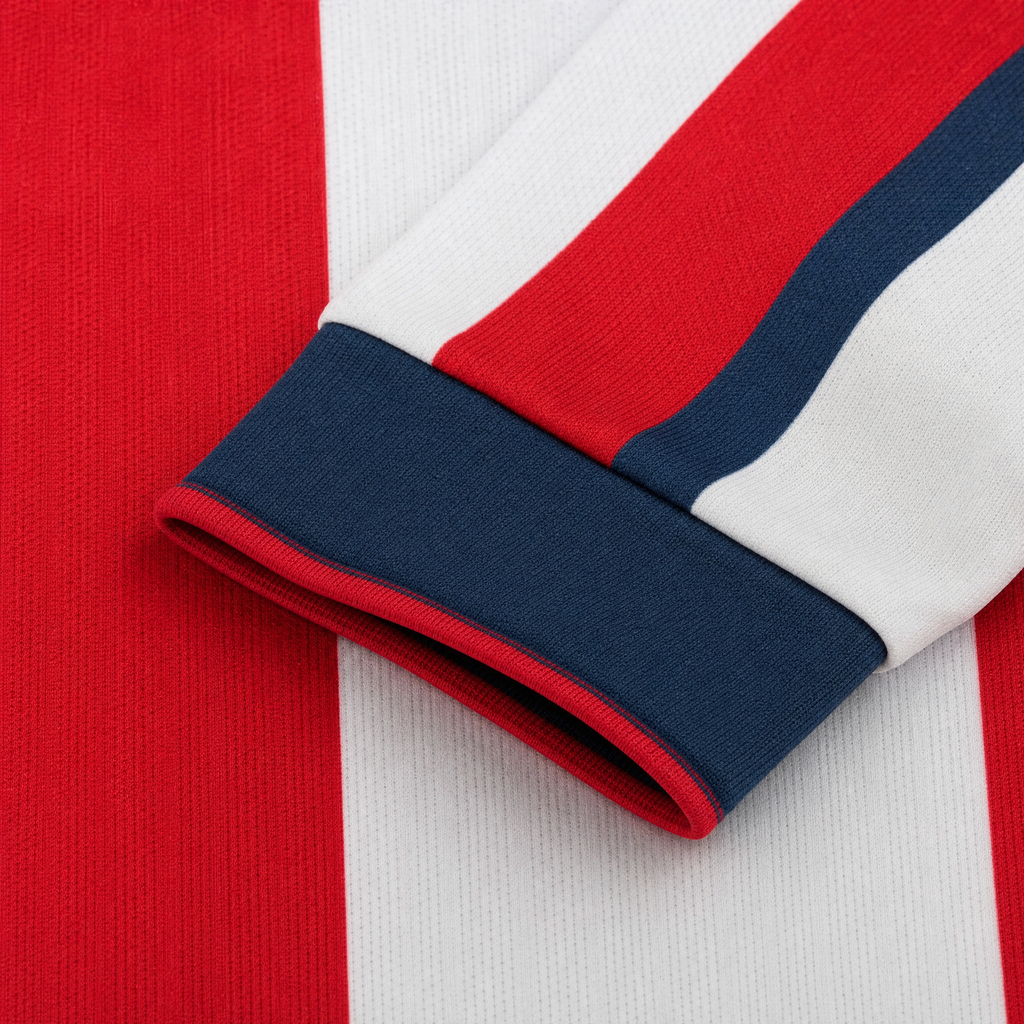 Chivas Guadalajara 2026/27 home player long sleeve jersey - navy wrist cuff with red edge detail