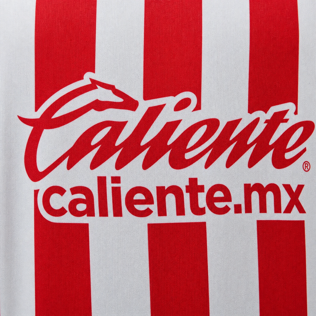 Chivas Guadalajara 2026/27 home fan long sleeve jersey - front sponsor print and fabric detail