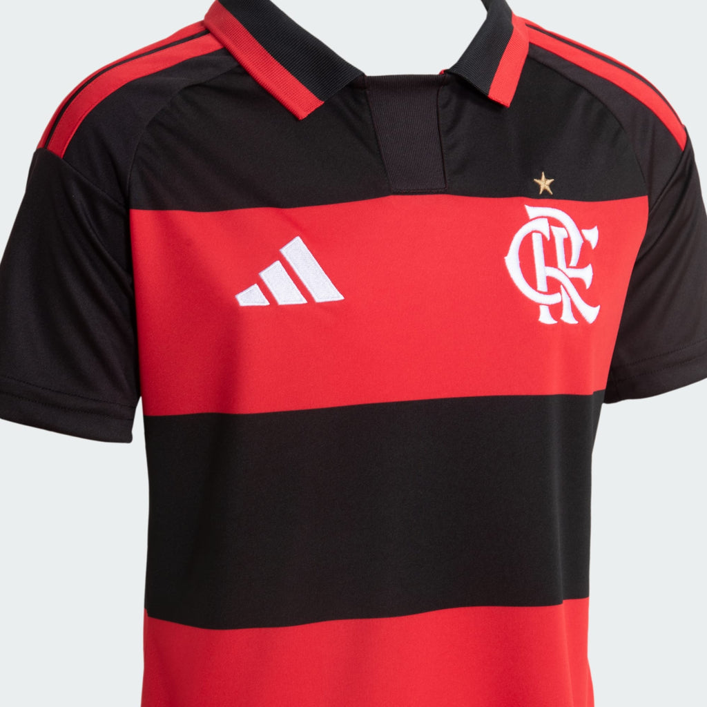 Flamengo 2026/27 Home Kids Kit - shirt component crest and collar detail
