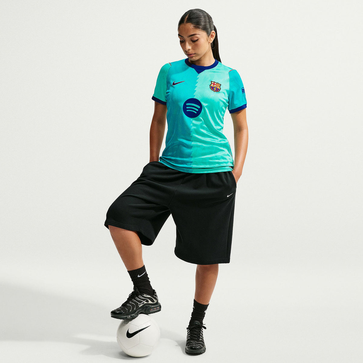 Barcelona Women Third Jersey 2026/27 - full view with ball