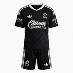 Club América 2026/27 Away Kids Kit - black shirt and shorts, front view
