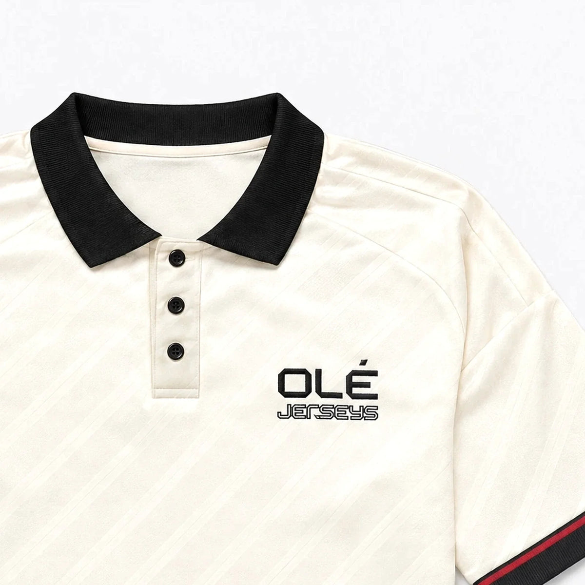 Olé Heritage Jersey — Cream — logo detail