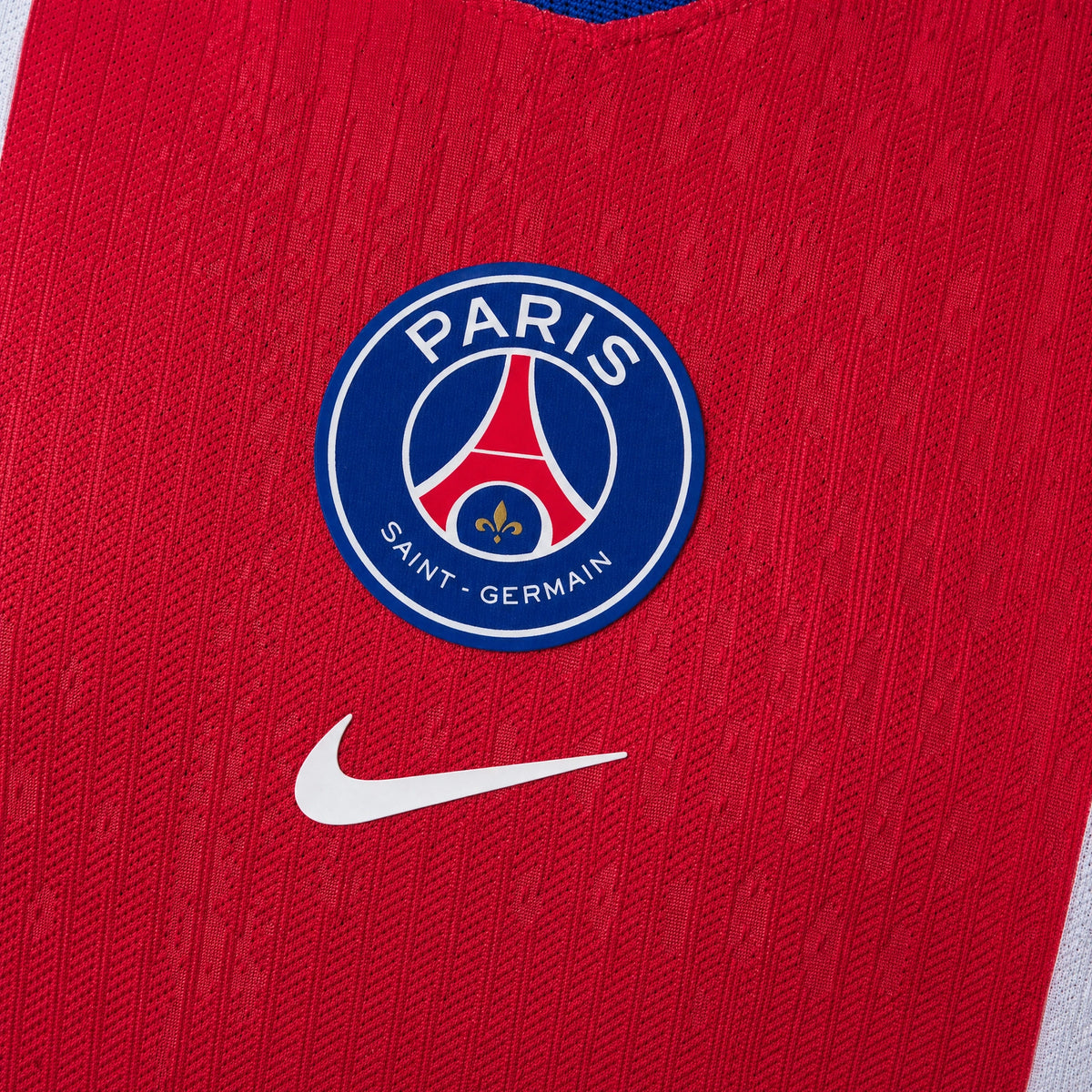 Paris Saint-Germain 2026/27 Home Player Jersey — crest and fabric detail