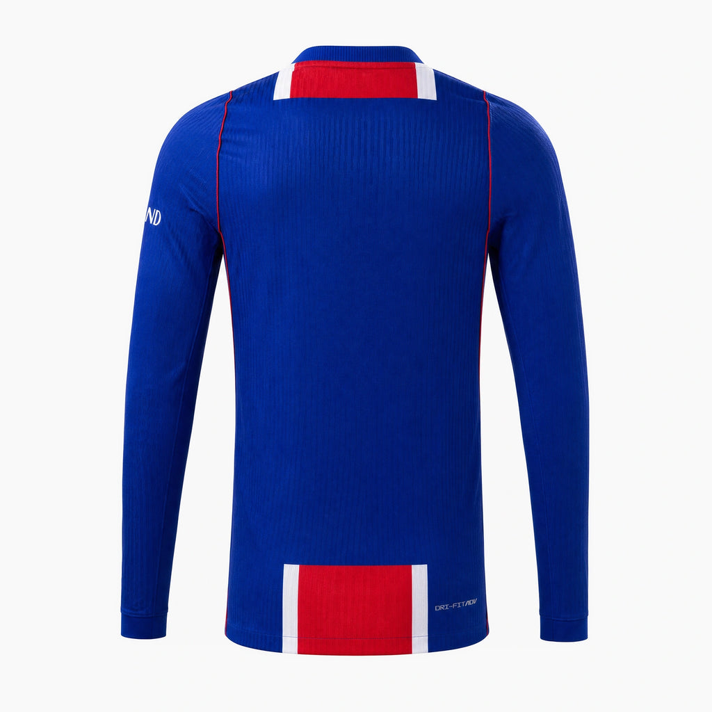Paris Saint-Germain 2026/27 Home Player Long Sleeve Jersey — back view
