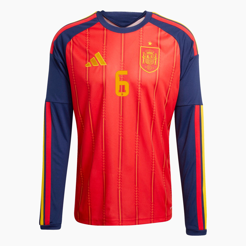 Spain 2026 World Cup Home Long Sleeve Jersey — Merino 6 — View 2