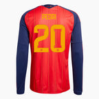 Spain 2026 World Cup Home Long Sleeve Jersey — Pedri 20