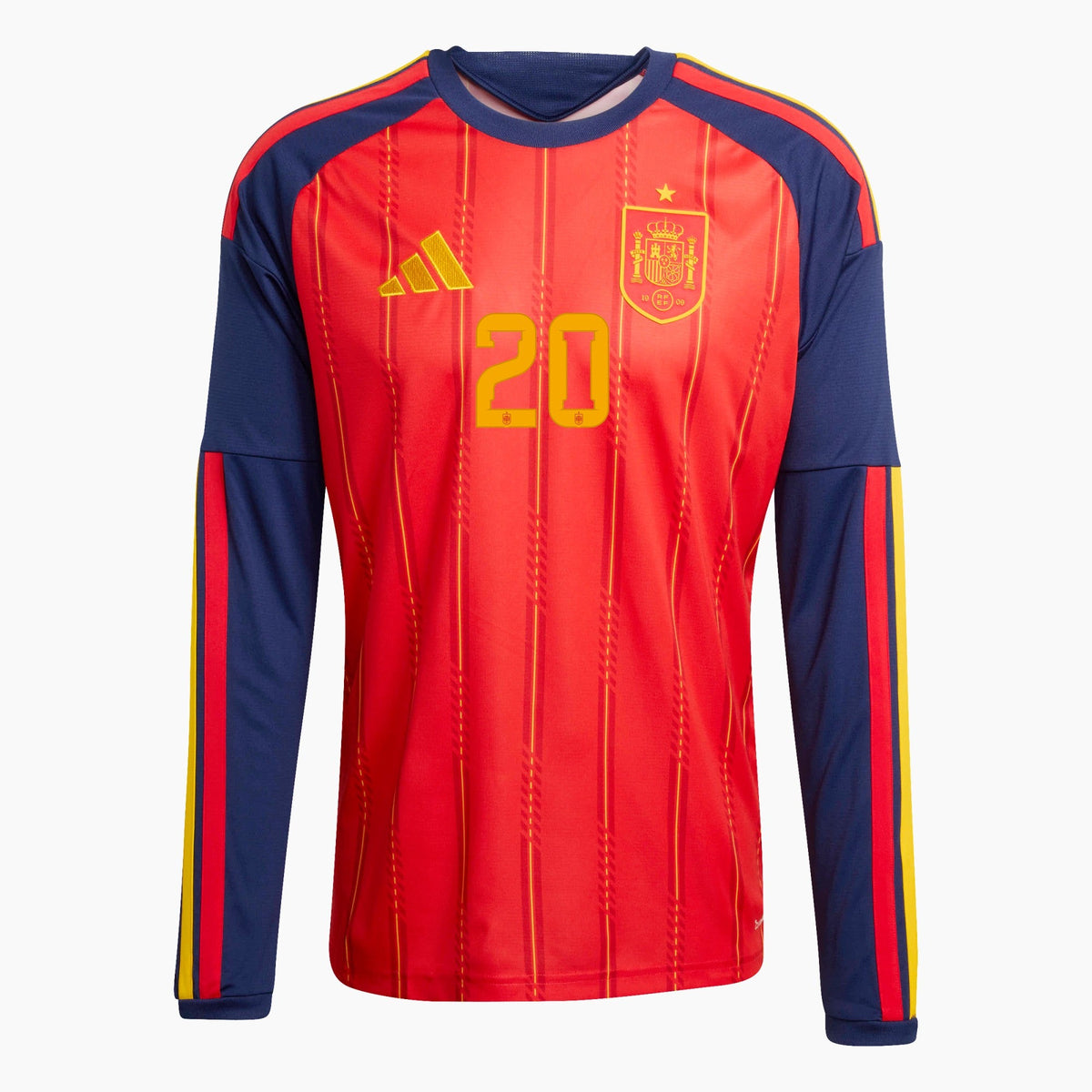 Spain 2026 World Cup Home Long Sleeve Jersey — Pedri 20 — View 2
