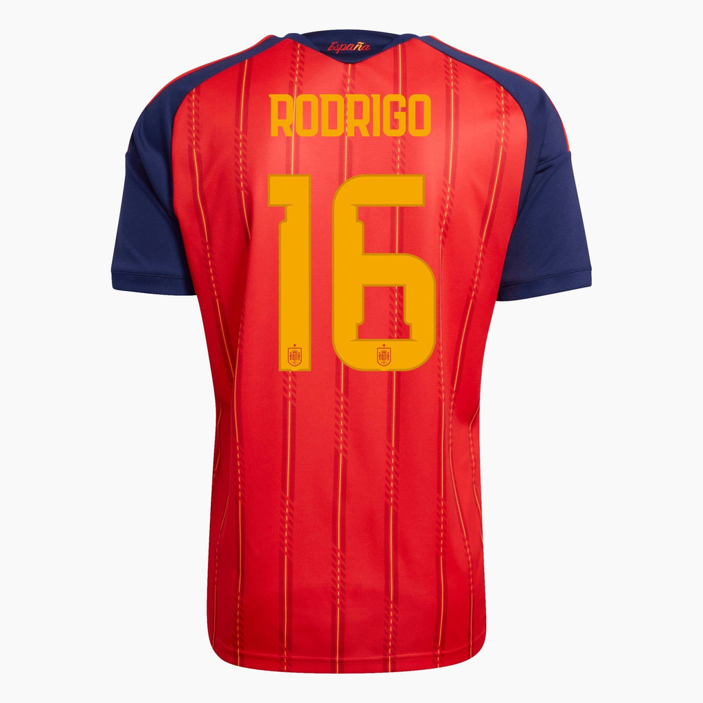 Spain 2026 World Cup Champions Home Player Jersey — Rodrigo 16