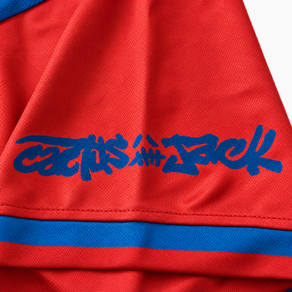South Korea Travis Scott Cactus Jack x Nike Total 90 Retro Jersey - Sleeve print detail