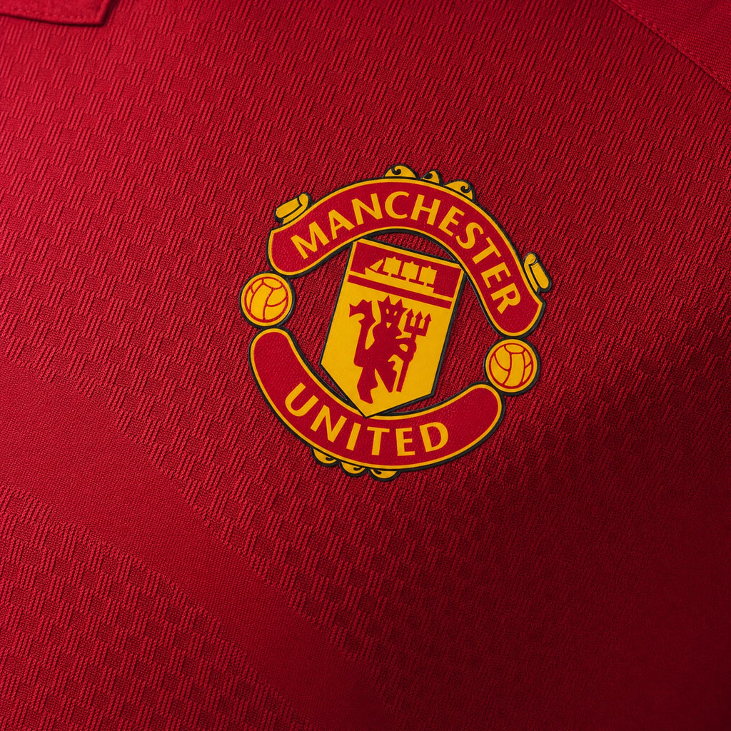 Manchester United 2026/27 Home Player Jersey — crest and fabric detail