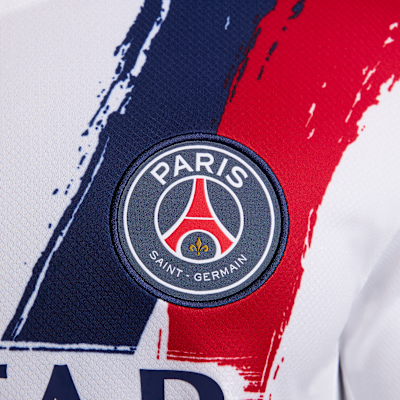 Paris Saint-Germain 2025/26 Away soccer jersey - crest detail without stars